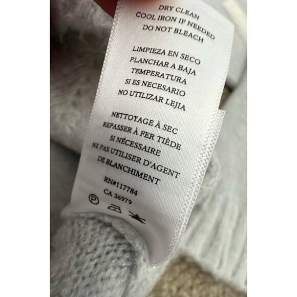 Rails Perci Cashmere Cotton Blend Baby Blue White Star Crewneck Sweater X-Large - Picture 6 of 10